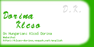 dorina klcso business card